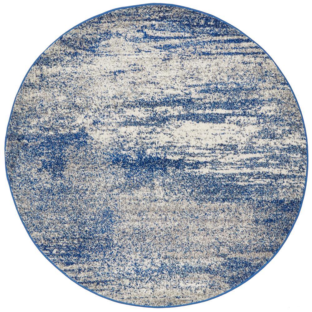 Mirage 355 Blue Round Rug by Rug Culture - Style Sourcebook