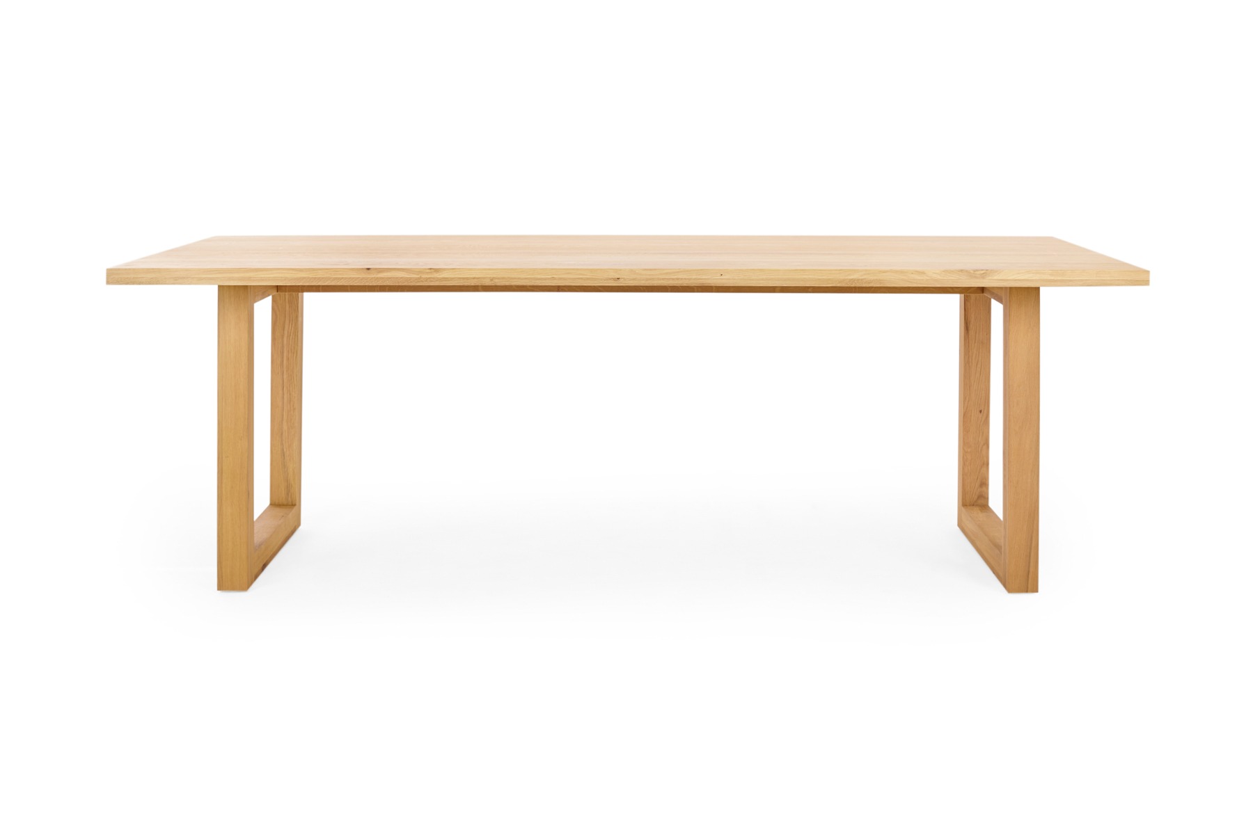 Bronte Natural 220cm Coastal Dining Table, Solid American Timber Oak ...