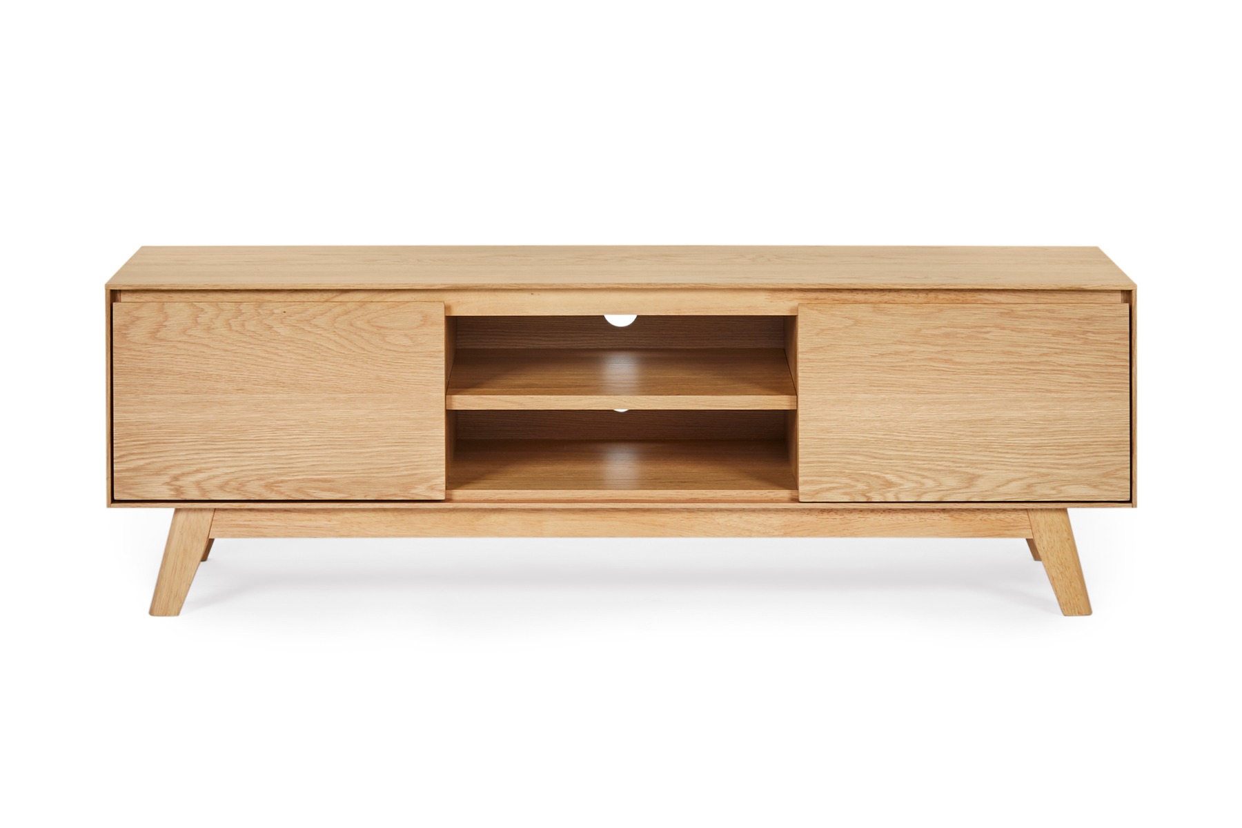 Otis 140cm Modern TV Unit, Scandinavian Style, Natural Oak, by Lounge