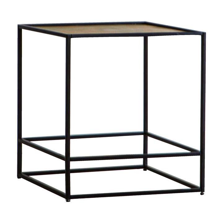 Harison Metal Square Side Table, Antique Gold by Franklin Higgins