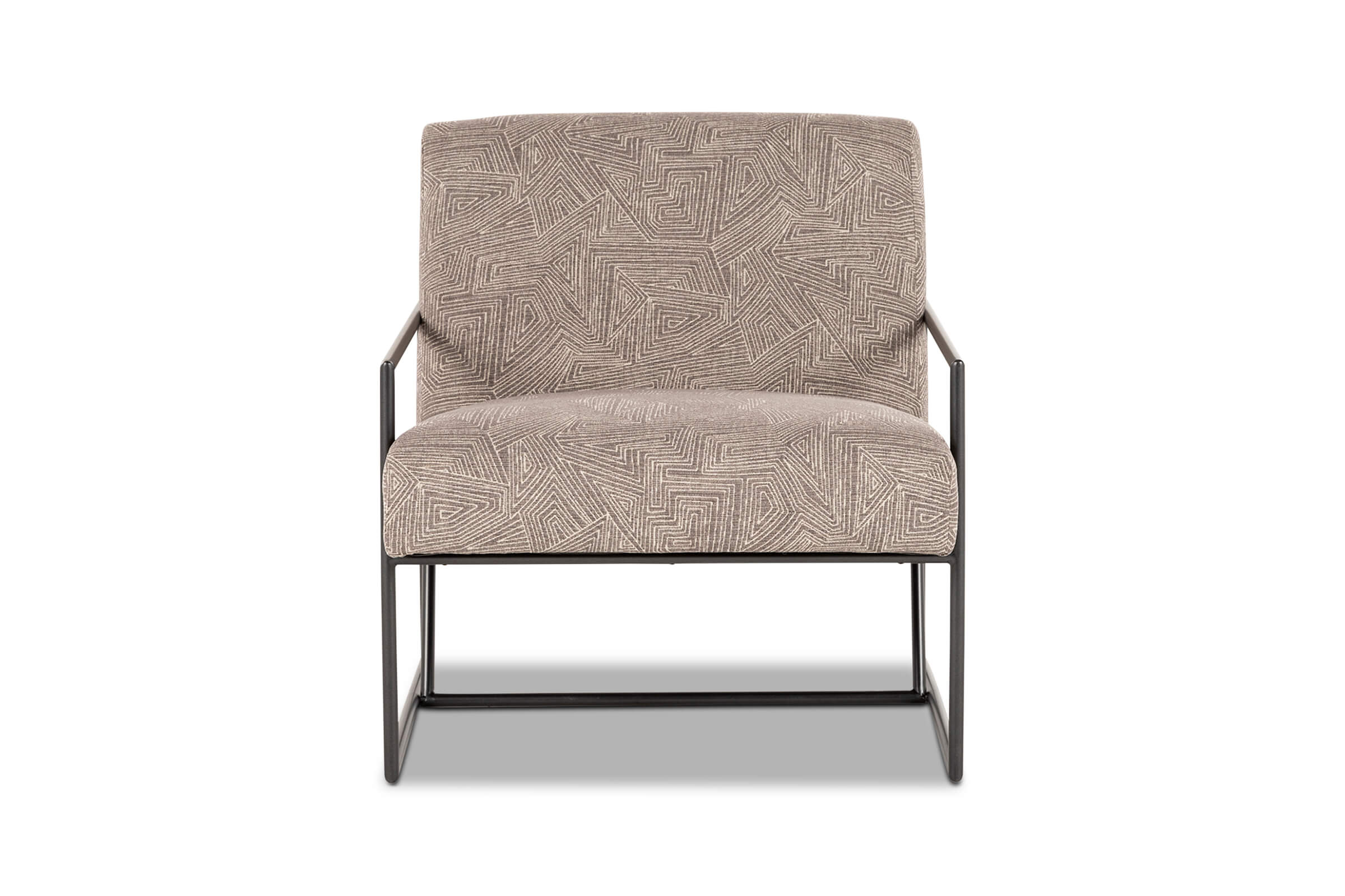 Oliver Modern Armchair in Maze Natural, Premium Linen Fabric, by Lounge