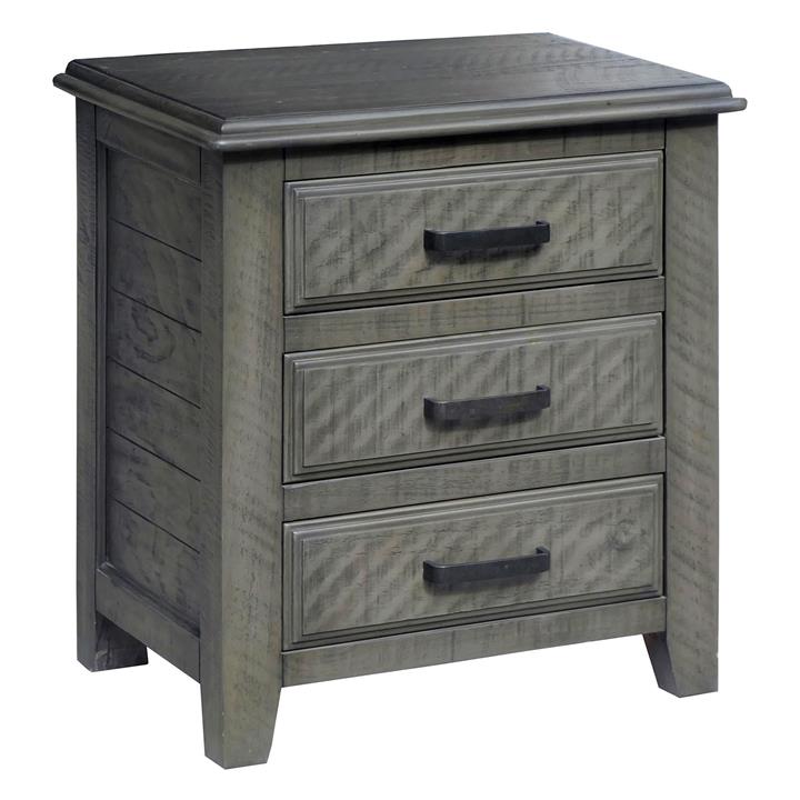 Oran New Zealand Pine Timber Bedside Table by Rivendell Furniture