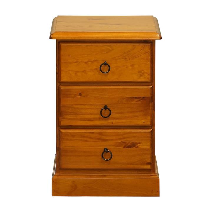 Edensor New Zealand Pine Timber Bedside Table by Rivendell Furniture Style Sourcebook