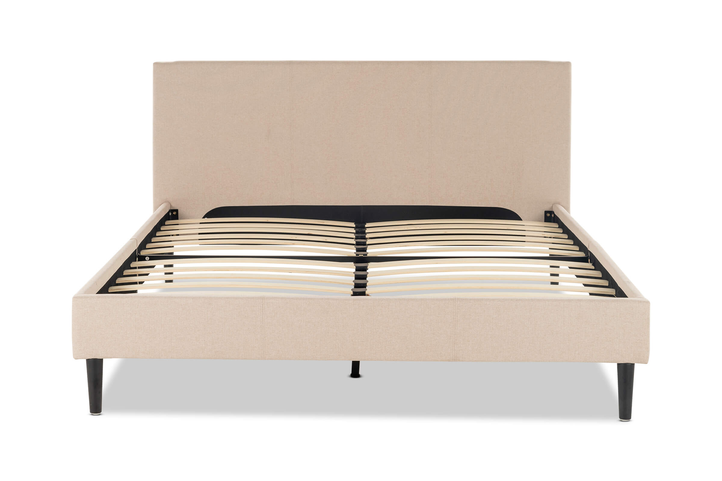 Metro Queen Modern Bed Frame, Beige, by Lounge Lovers by Lounge Lovers