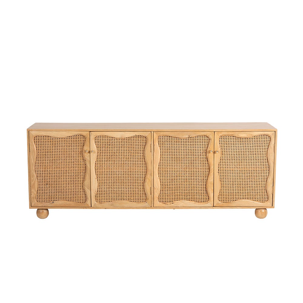 Baxter Mango Wood and Rattan Buffet 200cm by James Lane Style Sourcebook