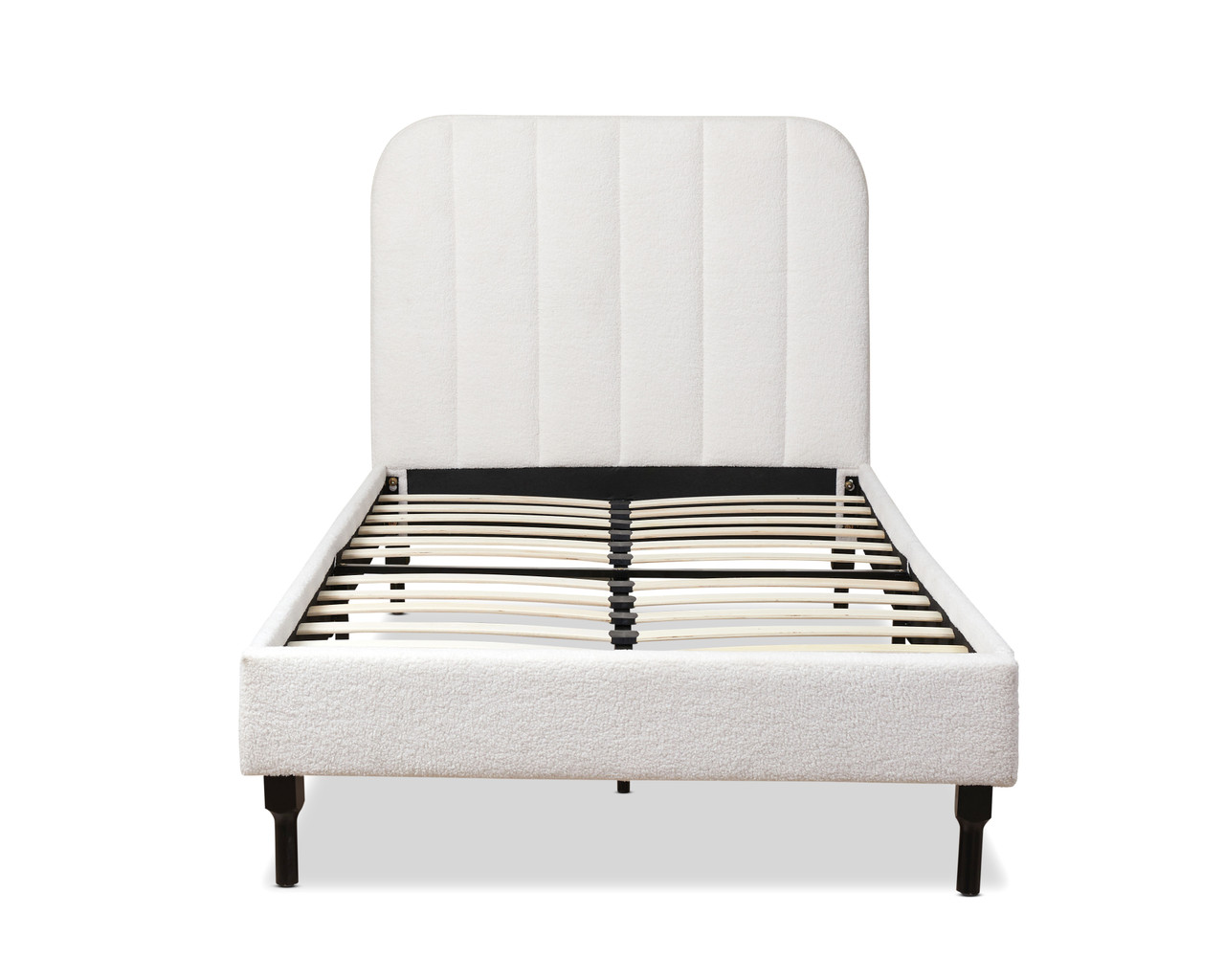 Belinda Boucle Teddy King Single Bed Ivory by Mocka Style Sourcebook