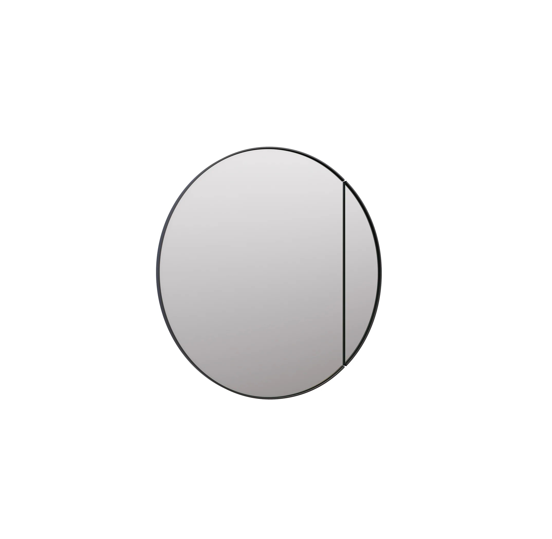 Round Bathroom Cabinet Mirror Black 80cm by Luxe Mirrors