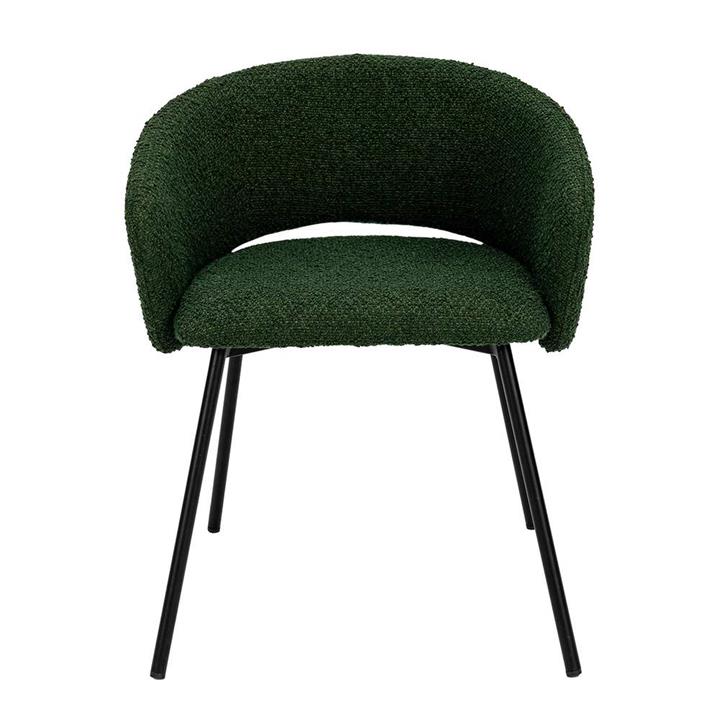 Delta Boucle Fabric Dining Chair, Green by Cozy Lighting & Living