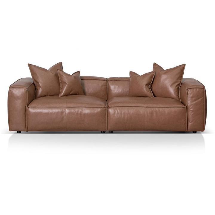 Malpas Leather Modular Sofa, 4 Seater, Caramel by Conception Living Style Sourcebook