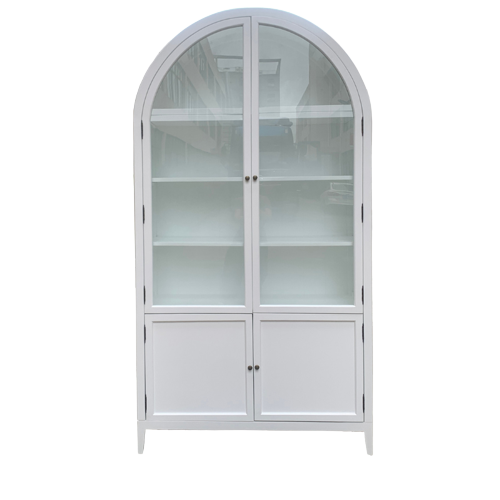 Arch' Glass Display White by Style My Home Style Sourcebook