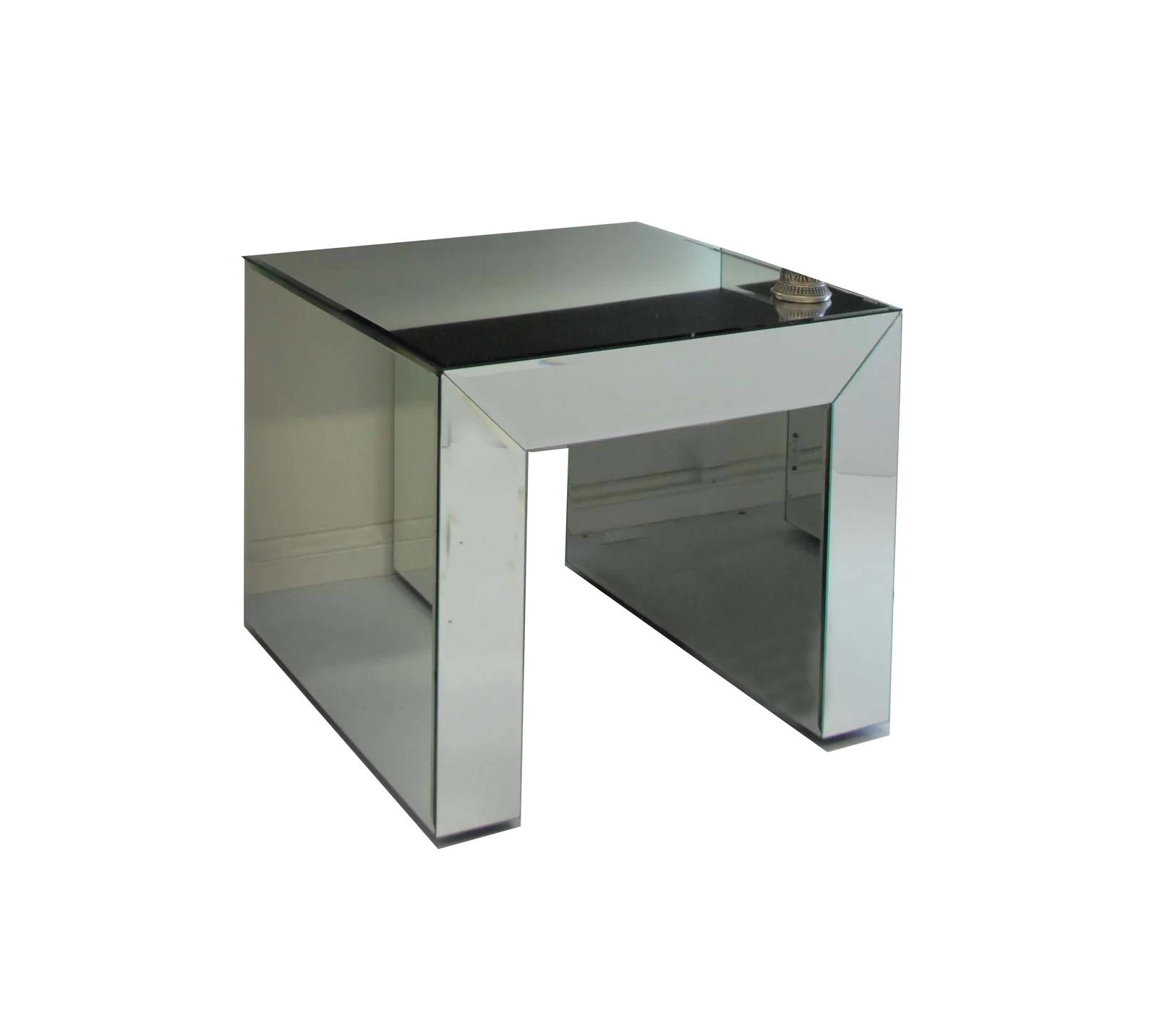 Harlem Mirrored Side Table 45cm x 50cm / 50cm x 60cm 45cm x 50cm by Luxe Mirrors