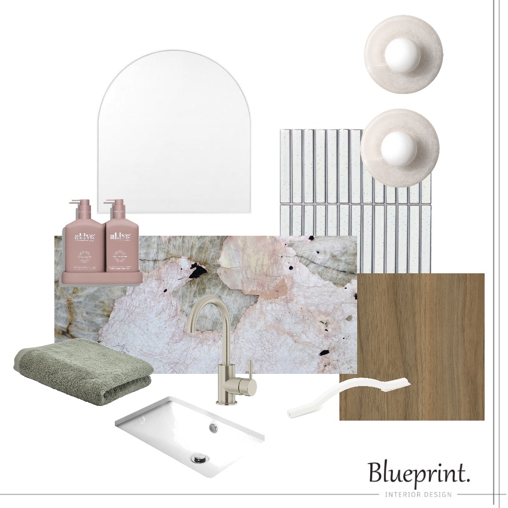 Pink Powder Room Interior Design Mood Board by Blueprint Interior ...