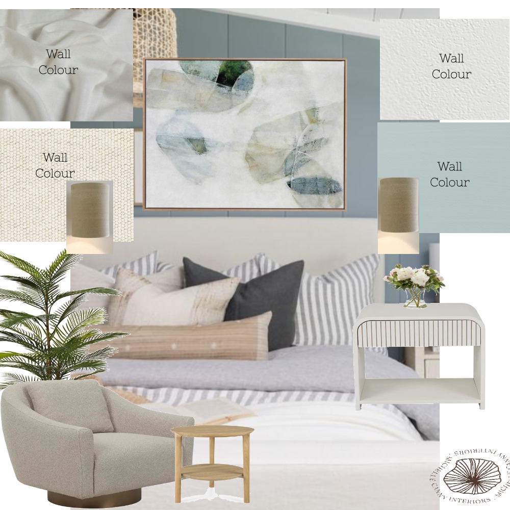 Modern Coastal Master Bedroom Interior Design Mood Board by Michelle ...