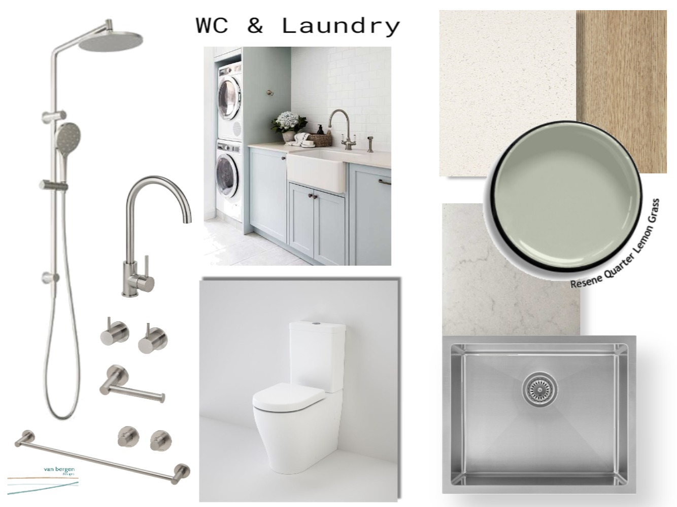 WC & Laundry Interior Design Mood Board by julielynnvb - Style Sourcebook