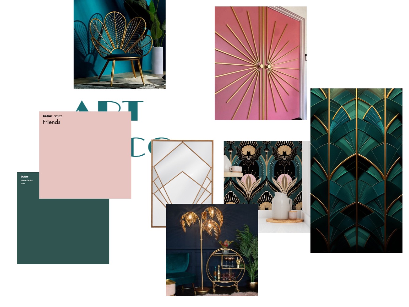 Art Deco Interior Design Mood Board by tcdesignco - Style Sourcebook
