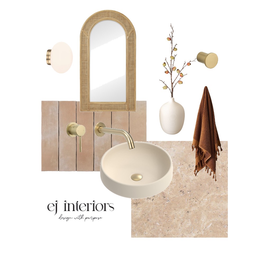 Powder Room Interior Design Mood Board by EJ Interiors - Style Sourcebook
