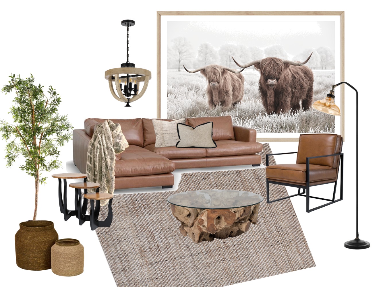 Modern Rustic Interior Design Mood Board by nicole.kaitlin - Style ...