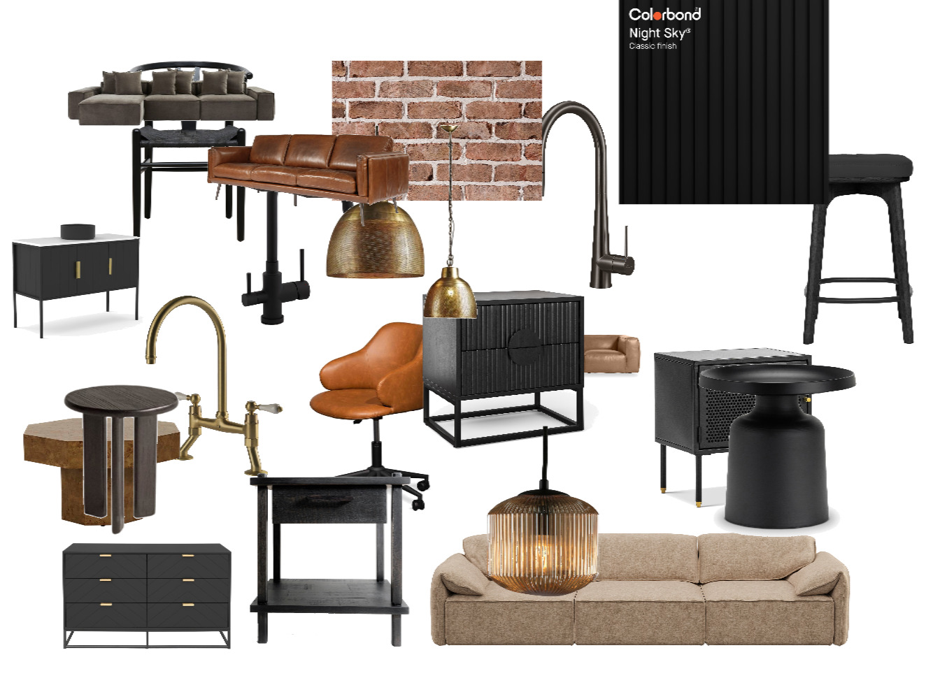 industrial ref Interior Design Mood Board by DESIGN STUDIO CT - Style ...
