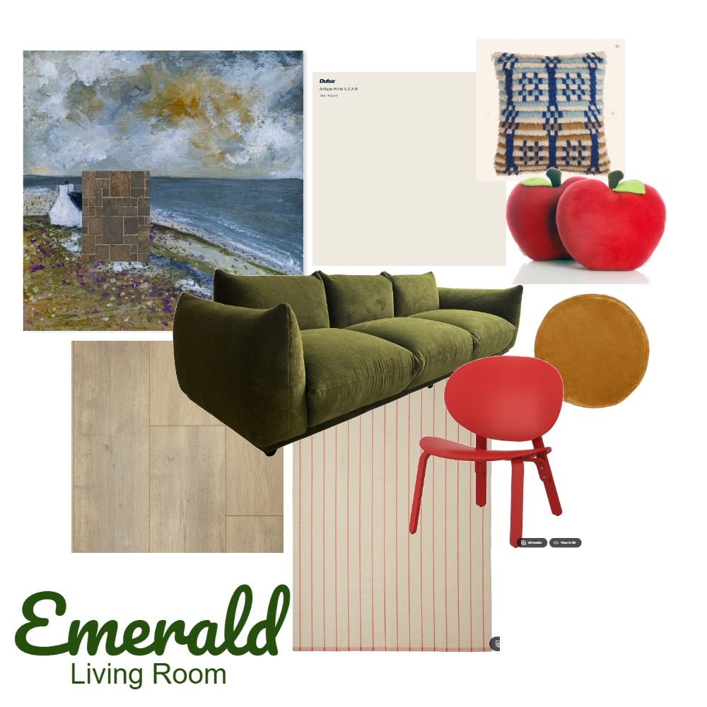 Emerald_Living Room_Rev 2 Interior Design Mood Board by hausmade ...