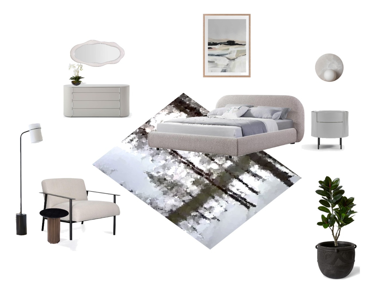 Rug Bedroom Design Interior Design Mood Board by Kylie W - Style Sourcebook