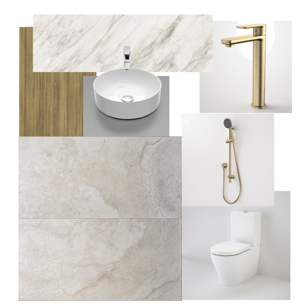Sunrise Drive Powder Room Interior Design Mood Board by Sharon Chiocci ...