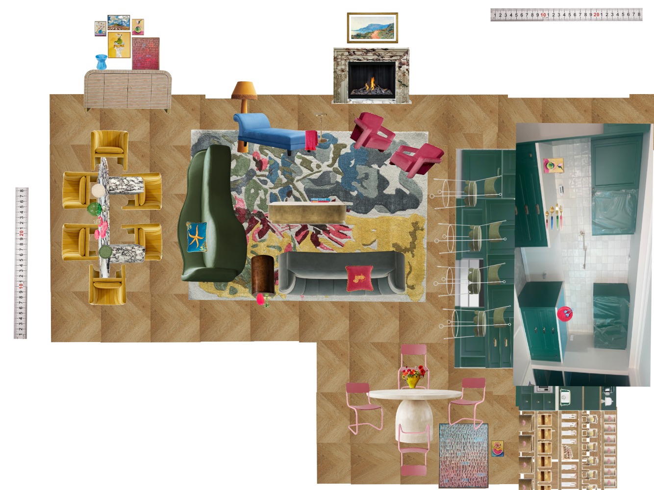Great Room Space Planning Scale Interior Design Mood Board by dl2407 ...