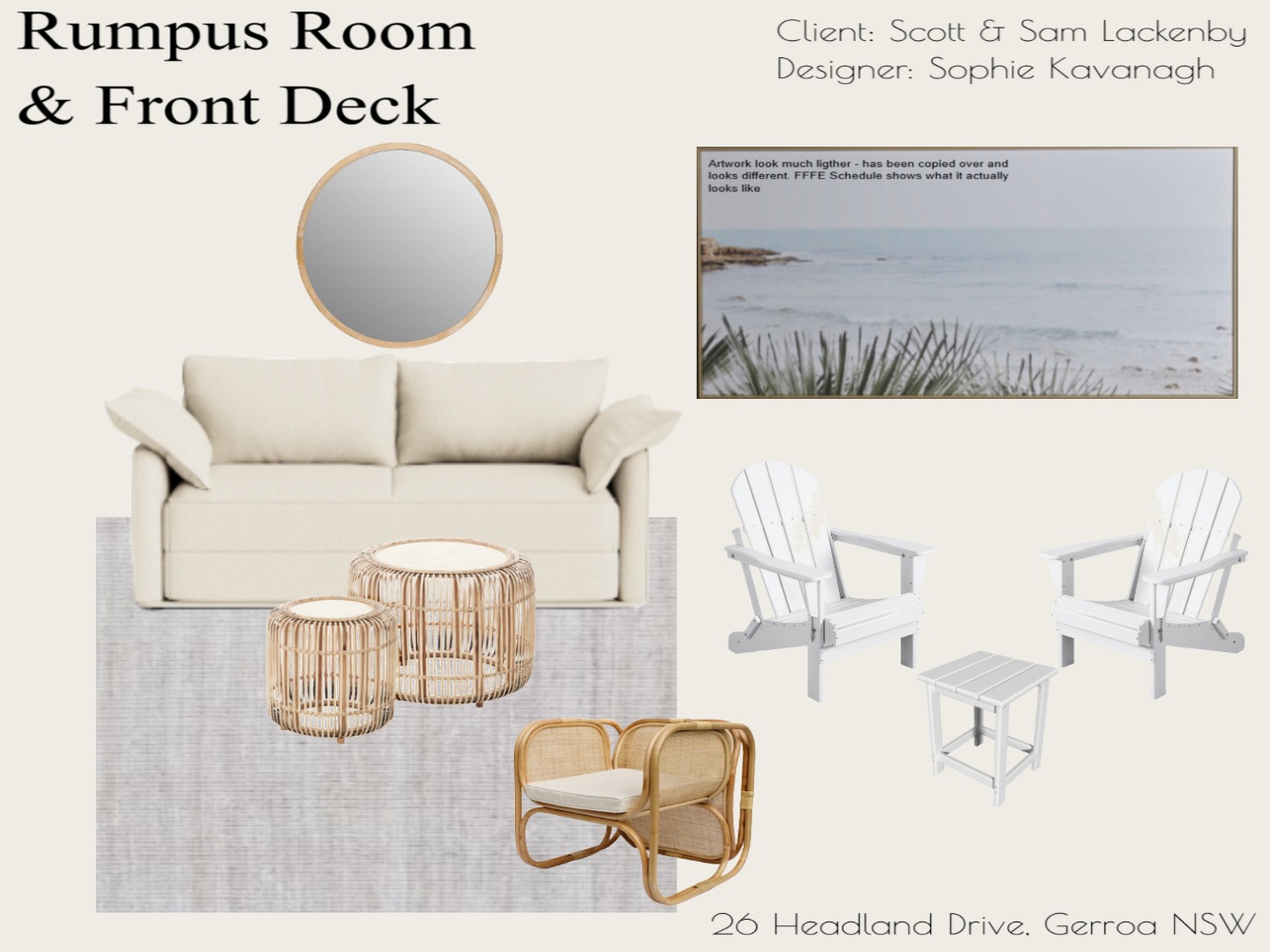 Rumpus & Front Deck Interior Design Mood Board by Sophie Kavanagh ...