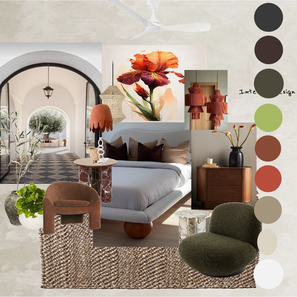 Mediterranean Bedroom Mood Board Interior Design Mood Board by bharvey ...