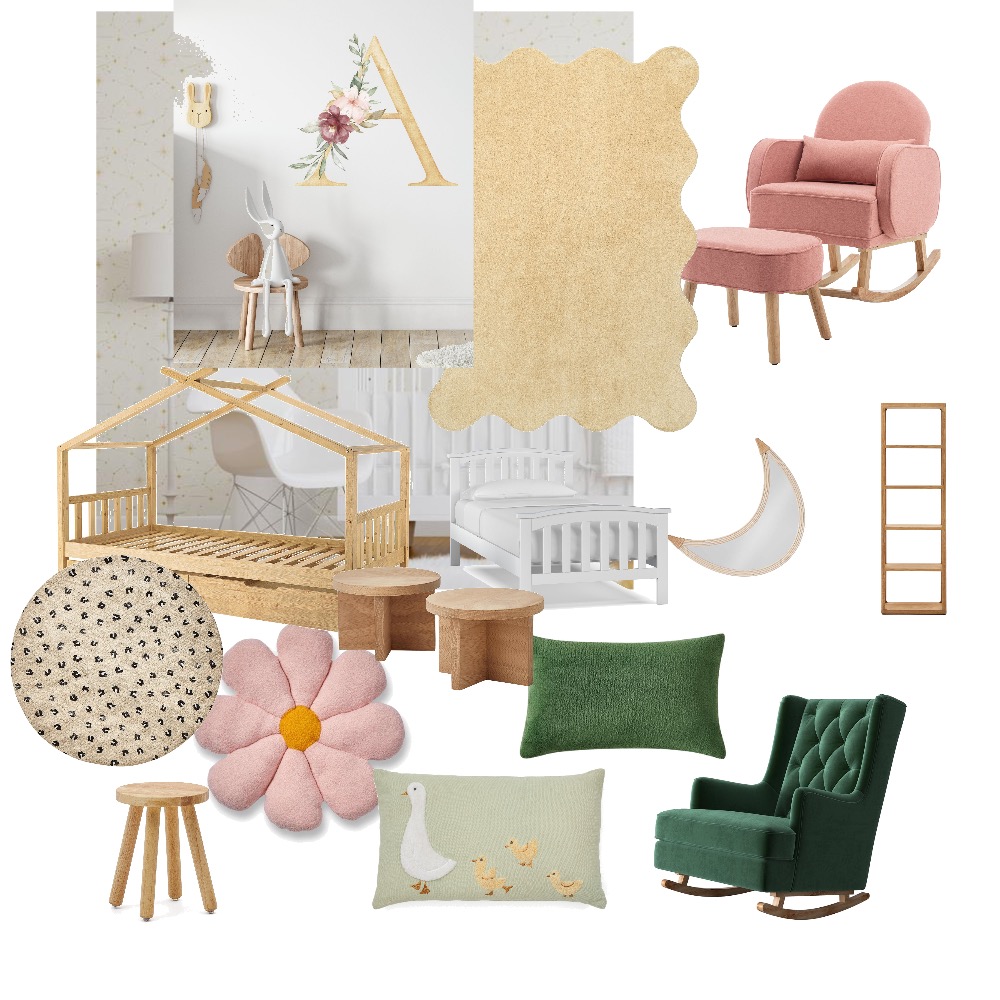 New silly goose nursery wallpaper Interior Design Mood Board by Monica ...